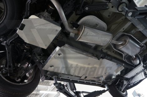 Алюминиевая защита днища АВС-Дизайн для Acura MDX без защиты картера (2014-н.в.)