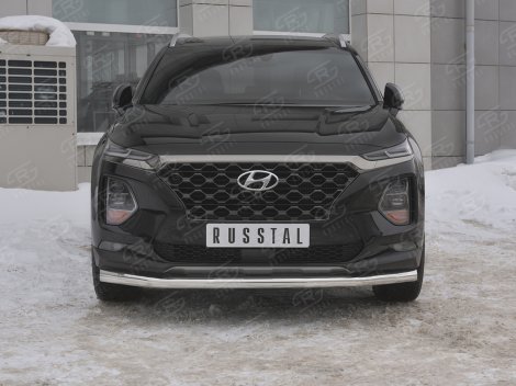 Передняя защита 63мм Russtal для Hyundai Santa Fe (2018-н.в.)